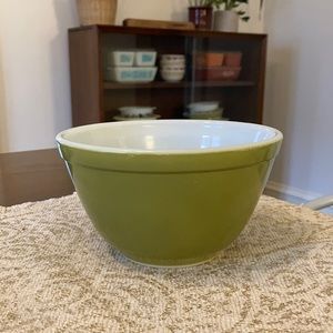 Vintage Pyrex 401 verde green set mixing bowl